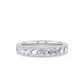 3/4 Ctw Classic Micro Pave Diamond Wedding Band in 14 Karat White Gold