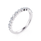 1/3 Ctw Classic Single Prong Diamond Wedding Band in 14 Karat White Gold