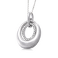 Sterling Silver 1/20ctw Oval Shape Single Cut Diamond Pendant in Sterling Silver with Chain