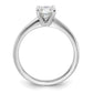 1.00 Carat Round Lab Grown Diamond Solitaire Engagement Ring in 14 Karat White Gold