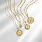 1/2 Ctw Diamond Disc Pendant in 14 Karat Yellow Gold