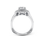 18 Karat White Gold Simon G. 1.00 Carat Diamond Engagement Ring Setting