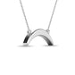 10 Karat White Gold 1/6 Carat Diamond Crescent Pendant