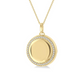 1/4 Ctw Round Cut Diamond Circle Locket Pendant With Chain in 10K Yellow Gold