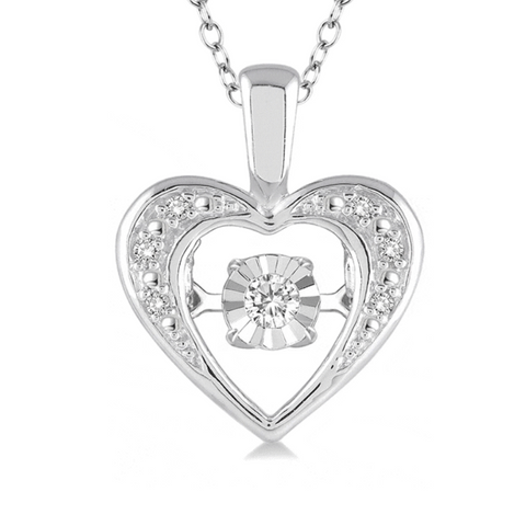 1/20 Ctw Heart Rhythm of Love Diamond Pendant