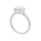 1/2 Ctw Daphne Diamond Round Halo Engagement Ring Setting in 14 Karat White Gold