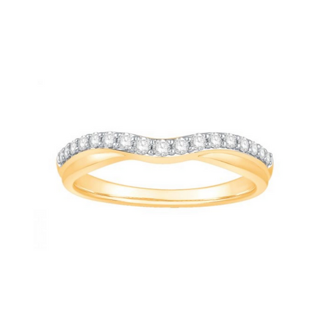 14 Karat Yellow Gold 1/4 Carat Diamond Band