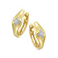 1/20 Ctw Diamond Hoop Earrings in 14 Karat Yellow Gold