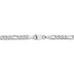 14 Karat White Gold 22 Inch 4.5mm Flat Figaro Chain