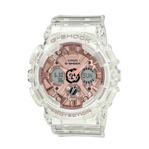 G-SHOCK Clear Rose Gold-Tone Women's Watch GMAS120SR-7A