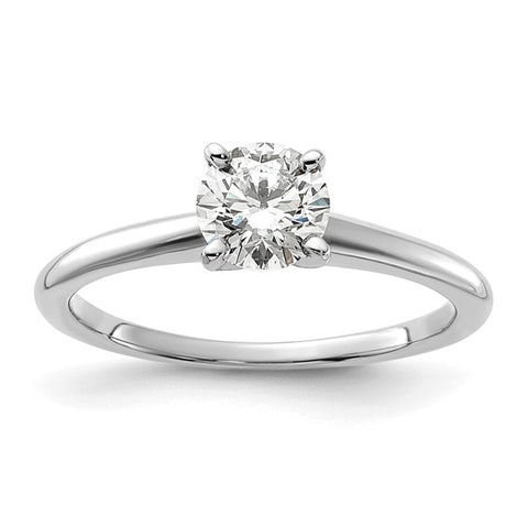 3/4 Carat Round Lab Grown Diamond Solitaire Engagement Ring in 14 Karat White Gold