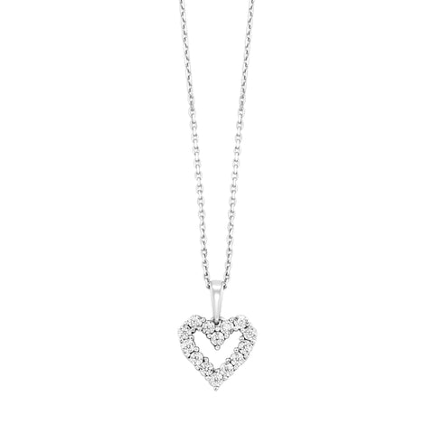 1/10 Ctw Diamond Heart Pendant in Sterling Silver