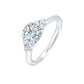 1/5 Ctw Daphne Diamond Engagement Ring Setting in 14 Karat White Gold