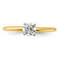 1/2 Carat Round Lab Grown Diamond Solitaire Engagement Ring in 14 Karat Yellow Gold