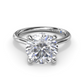 Fana Classic Hidden Halo Diamond Engagement Ring Setting in 14 Karat White Gold