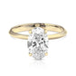 2 Carat Oval Cut Lab Grown Diamond Knife Edge Solitaire Engagement Ring