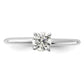 1/2 Carat Round Lab Grown Diamond Solitaire Engagement Ring in 14 Karat White Gold