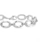 1/10 Ctw Oval Shape D-Link Round Cut Diamond Bracelet in Sterling Silver