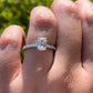 2.00 Ctw Emerald Cut Hidden Halo Lab Grown Diamond Engagement Ring in 14 Karat White Gold