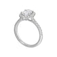 1/2 Ctw Daphne Diamond Oval Halo Engagement Ring Setting in 14 Karat White Gold