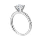 1/4 Ctw Classic Pave Daphne Diamond Engagement Ring Setting in 14 Karat White Gold