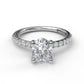 14 Karat White Gold Fana 0.31ctw Classic Single Row Diamond Engagement Ring Setting