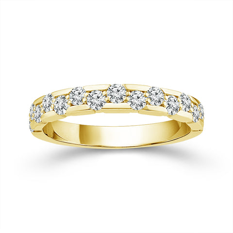 5/8 Ctw Diamond Wedding Band in 14 Karat Yellow Gold