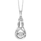 Sterling Silver 0.08 Ctw Rhythm of Love Diamond Pendant