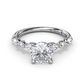 Fana Alternating Teardrop and Round Diamond Engagement Ring Setting