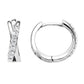 1/6 Ctw Diamond Huggie Hoop Earrings in 10 Karat White Gold