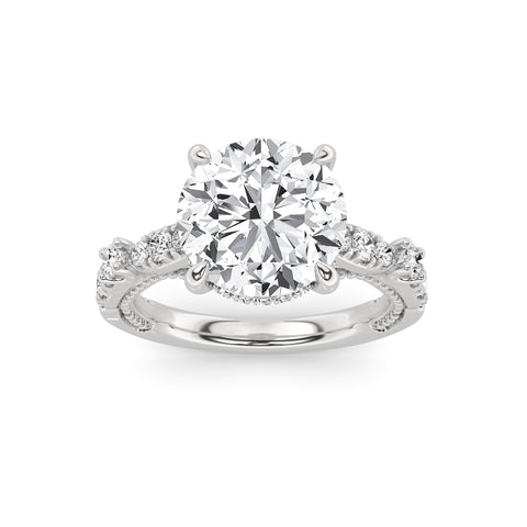 Above Love Star Lab Grown Diamond Engagement Ring in White Gold (3 1/2 Ctw)