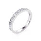 1/3 Ctw Classic Micro Pave Diamond Wedding Band in 14 Karat White Gold