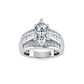 2 1/4 Ctw Marquise Lab Grown Diamond Engagement Ring in 14 Karat White Gold