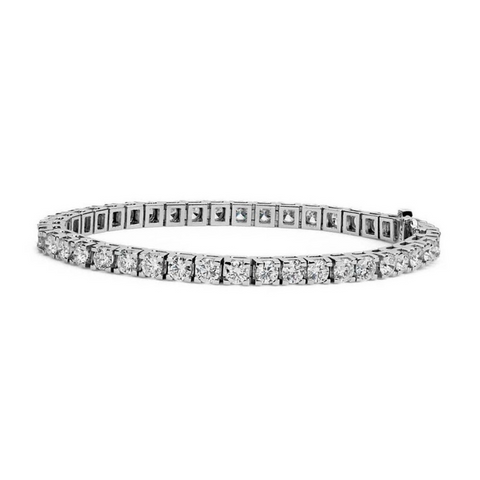 8 Carat Straight Line Diamond Tennis Bracelet