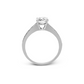 18 Karat White Gold Simon G. 1/3 Carat Round and Baguette Cut Diamond Semi Mount