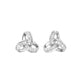 1/10 Ctw Diamond Knot Earrings in 10 Karat White Gold