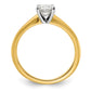 3/4 Carat Round Lab Grown Diamond Solitaire Engagement Ring in 14 Karat Yellow Gold