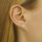 3 Prong Round Lab Grown Diamond Stud Earrings in White Gold (6 Ctw)