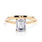 2 Carat Emerald Cut Lab Grown Diamond Knife Edge Solitaire Engagement Ring