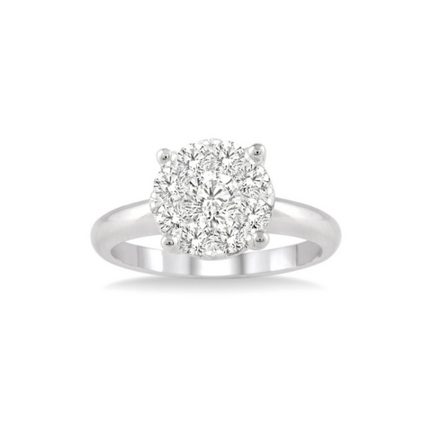 14 Karat White Gold 1/4 Carat Lovebright Diamond Engagement Ring