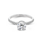 18 Karat White Gold Simon G. Pave Hidden Halo Diamond Engagement Ring Setting